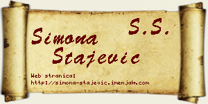 Simona Stajević vizit kartica